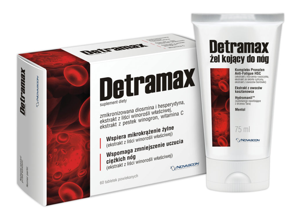 Detramax tabletki powlekane - 60 szt. żel - 75 ml