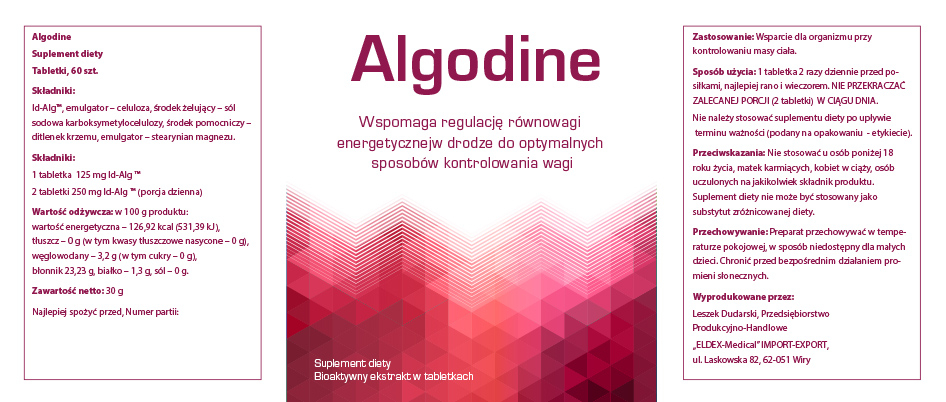 Algodine™ - etykieta