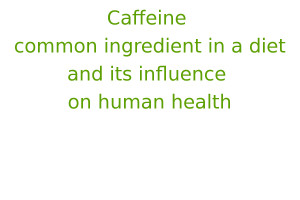Caffeine – common ingredient in a diet and its influence on human health