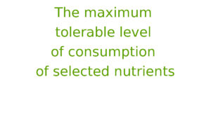 The maximum tolerable level of consumption of selected nutrients