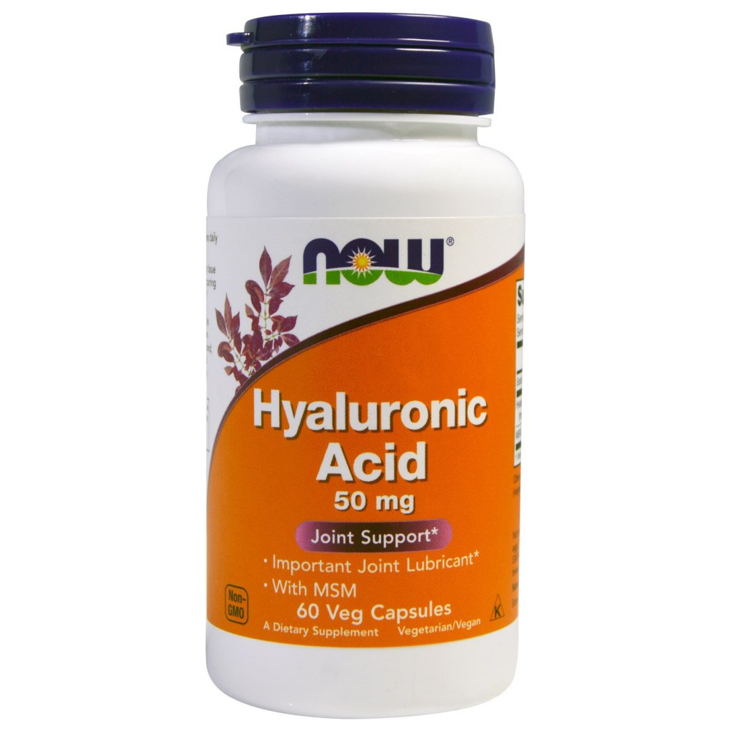 Now Hyaluronic Acid, 50 mg, 60 Veg Capsules